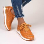 White Orthopedic Lace Up Shoes For Women 4