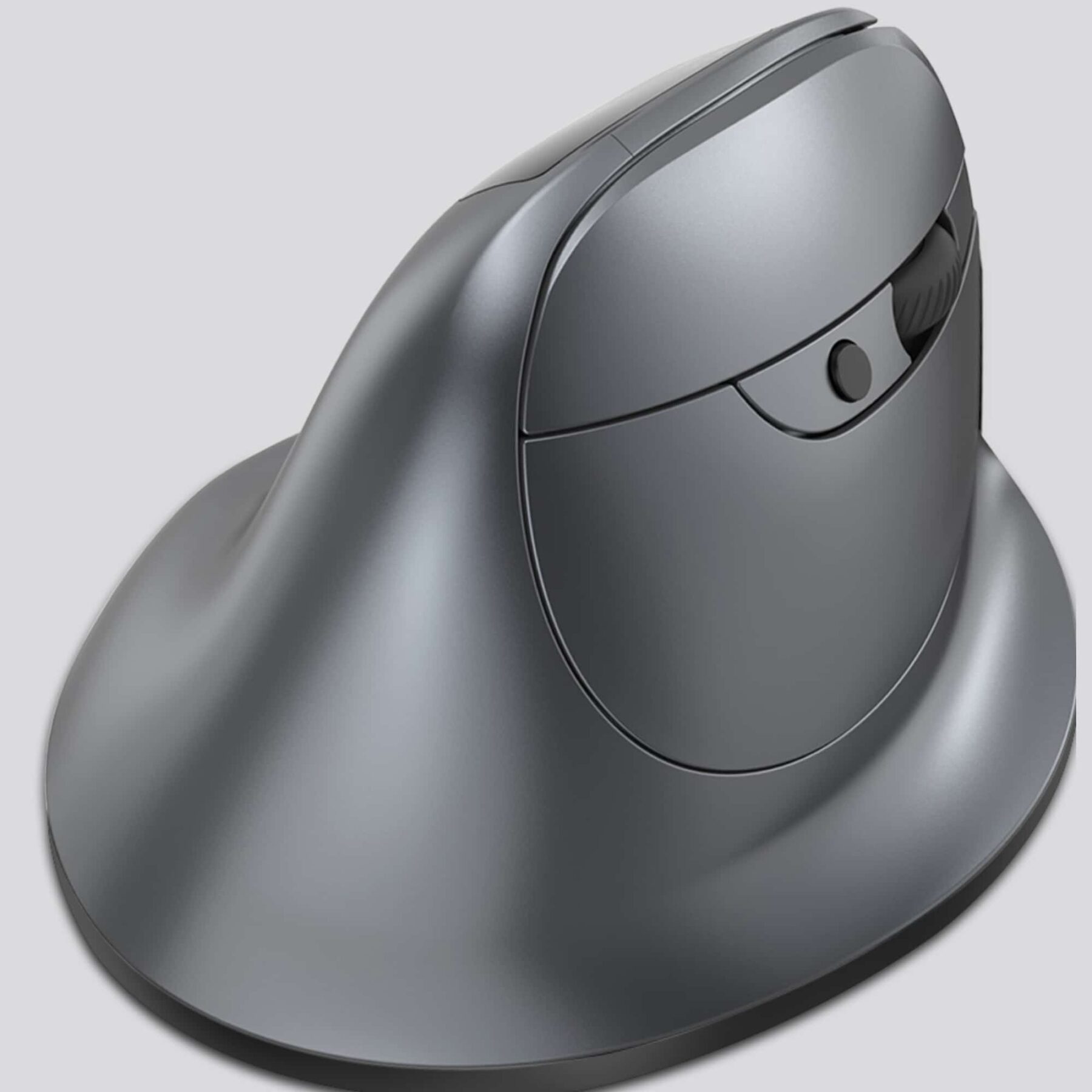 Grey Orthopedic Vertical Ergonomic Wireless Mouse