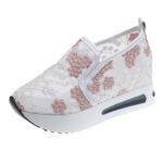 Women Orthopedic Sneaker Style Slipper With Embroidered Flowers 5