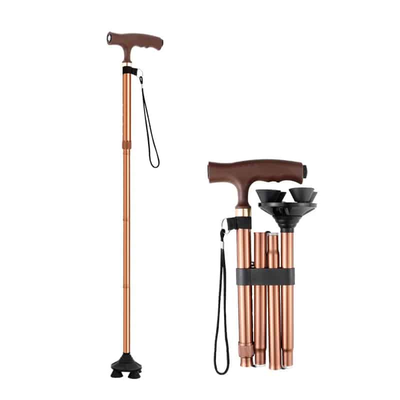 Four Legged Folding Orthopaedic Cane With Integrated Led Light 2