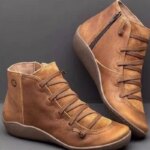 Women Vintage Style Leatherette Orthopedic Boot 3